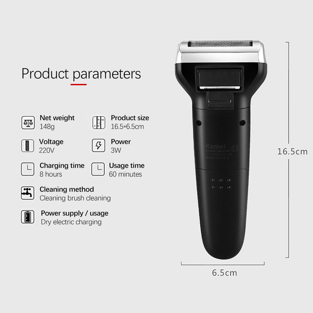 Kemei KM 6558 Premium Quality 3 in 1 Professional Hair Trimmer Super Grooming Kit Shaver Clipper Nose Trimmer