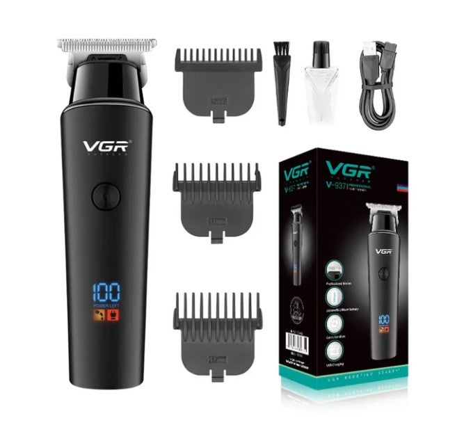 VGR V-937 Professional USB Charging Electric Hair Trimmer Cordless Barber Hair Clipper for Men with LED Display