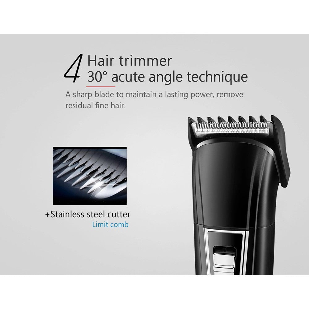 Kemei KM 6558 Premium Quality 3 in 1 Professional Hair Trimmer Super Grooming Kit Shaver Clipper Nose Trimmer